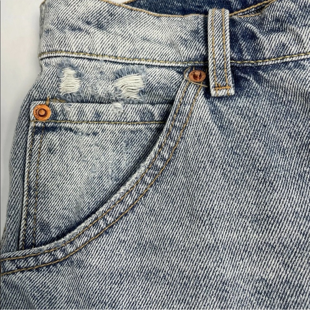 Free People Brea Cut Off Skirt Mile High Blue Women’s Size 29 NWT - Picture 8 of 14